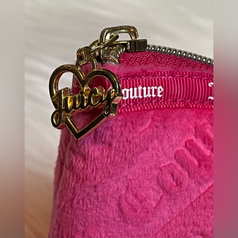 Juicy Couture Pink Velour Cosmetic Bag